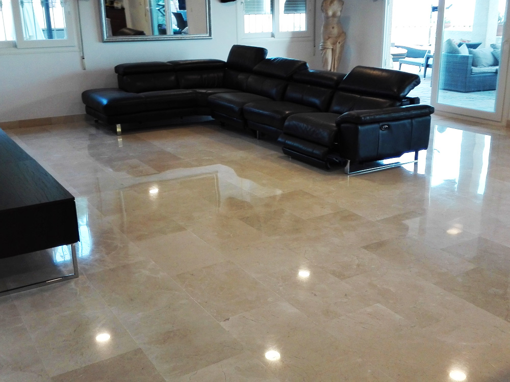 Marble floor polishing services Costa del Sol, Spain